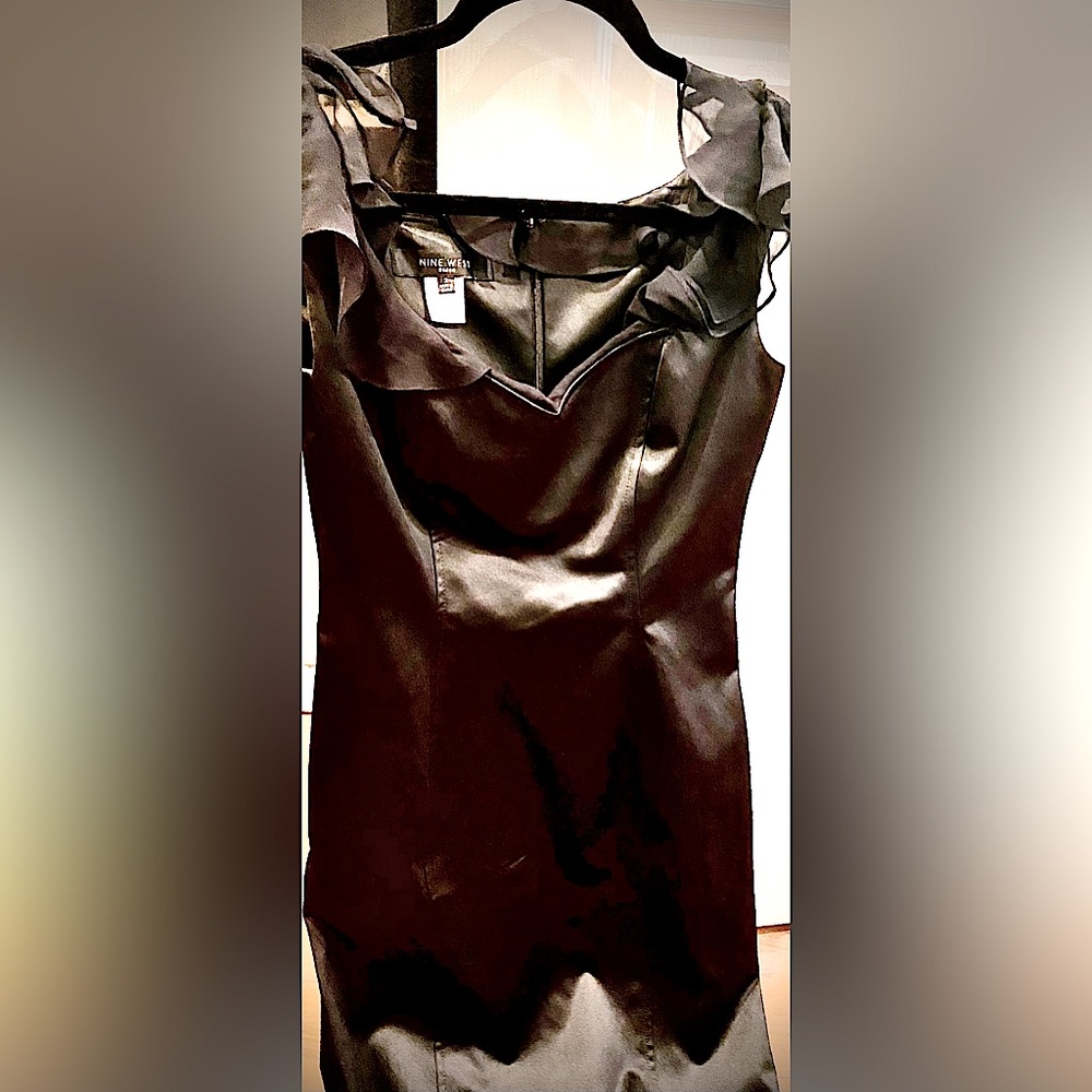 Like new  Black Satin Dress size 4